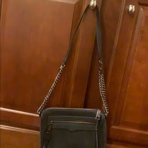 Black suede Rebecca minkoff bag